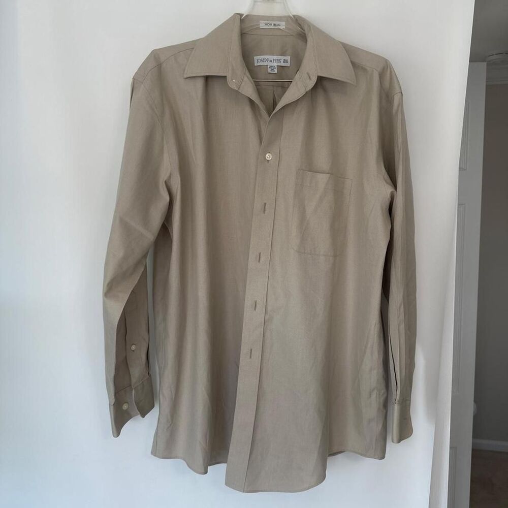 Joseph Men's Tan and Cream Shirt